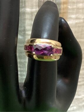 Technibond gold-clad sterling ring Retro glamour Old Hollywood luxe Boho chic